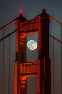 Golden Gate Bridge San Francisco Super Moon Marin Headlands Fine Art Landscape Photography Mark Lilly