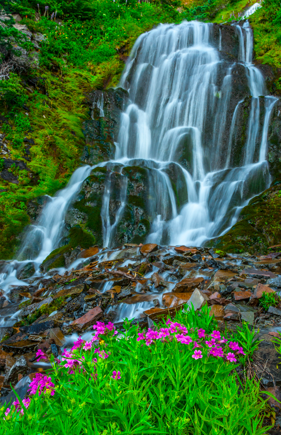 Crater Lake National Park Vidae Falls Oregon Waterfall Wildflowers Fine Art Landscape Photography Mark Lilly