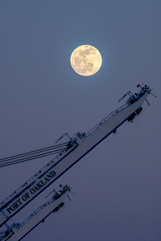 Oakland Tribune Lake Merritt East Bay Moon Fine Art Landscape Photography Mark Lilly