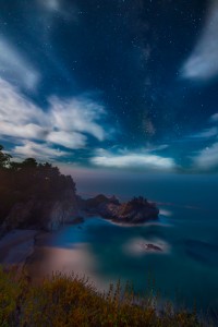McWay Falls Julia Pfeiffer State Park California Big Sur Waterfall Milky Way Fine Art Landscape Photography Mark Lilly
