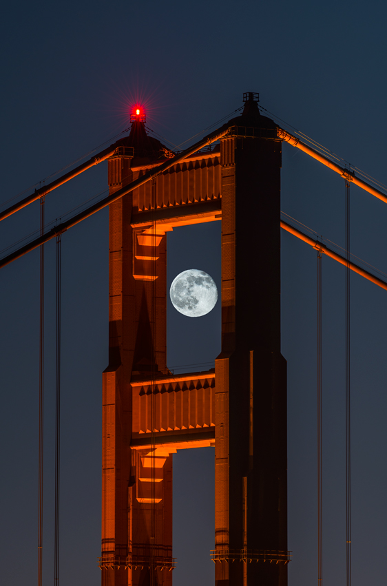 Golden Gate Bridge San Francisco Super Moon Marin Headlands Fine Art Landscape Photography Mark Lilly