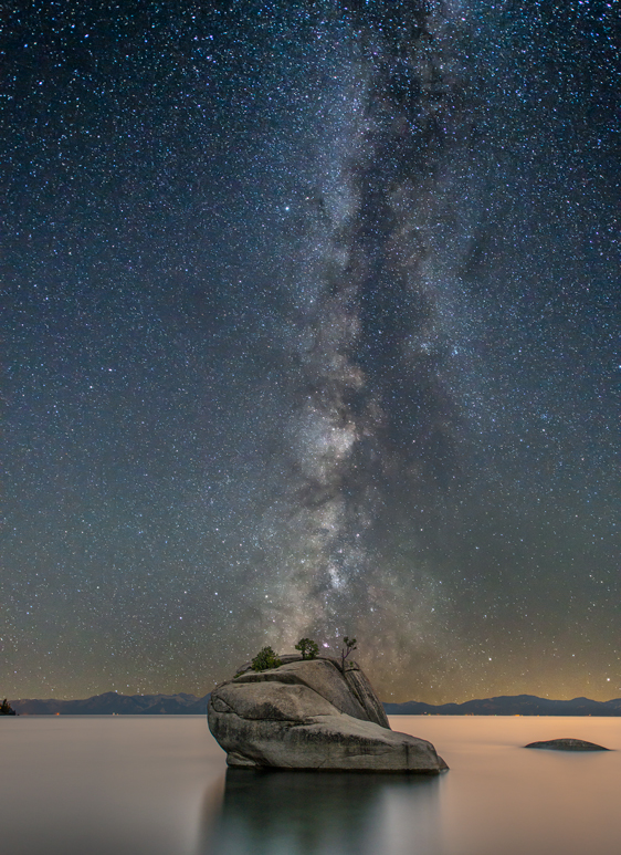 Lake Tahoe California Bonsai Rock Milky Way Sierras Fine Art Landscape Photography