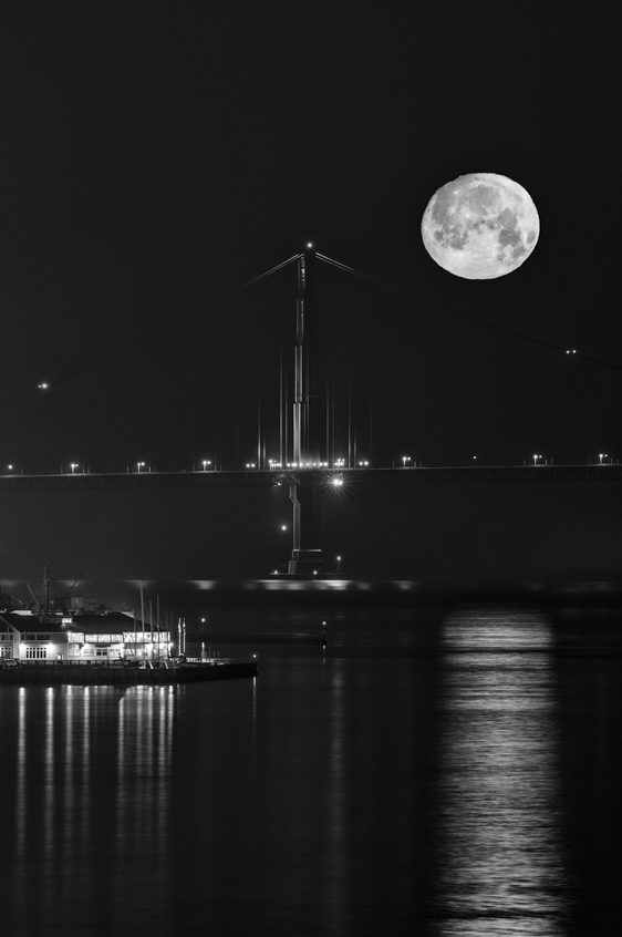 Golden Gate Bridge San Francisco Bay Area California Full Moon Treasure Island Field Fine Art Landscape Photography Mark Lilly