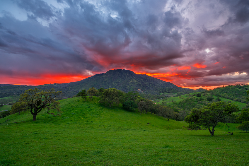 Mount Diablo Stormy Sunset Clayton Alamo Walnut Creek Contra Costa County Fine Art Landscape Photography Mark Lilly