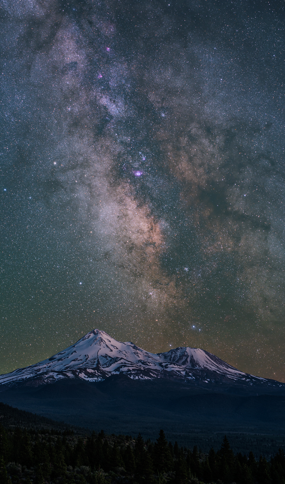 Mount Shasta Shastina Siskiyou County California Weed Milky Way Fine Art Landscape Photography Mark Lilly