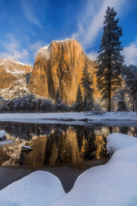 Yosemite National Park Merced River El Capitan Yosemite Valley Snow California Fine Art Landscape Photography Mark Lilly