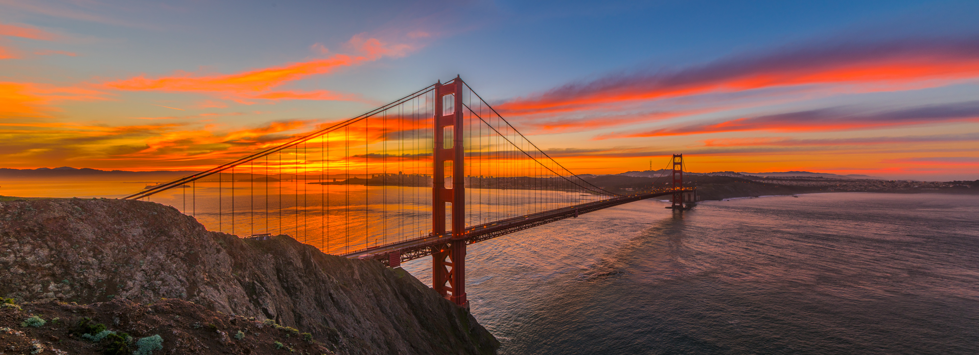 Marin Headlands Golden Gate Bridge San Francisco Bay Area California Battery Spencer Fine Art Landscape Photography Mark Lilly Panorama