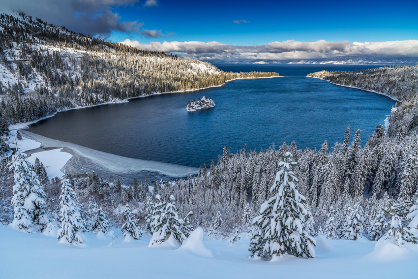 Lake Tahoe National Forest Sand Harbor Snow Panorama Mark Lilly Fine Art Photography