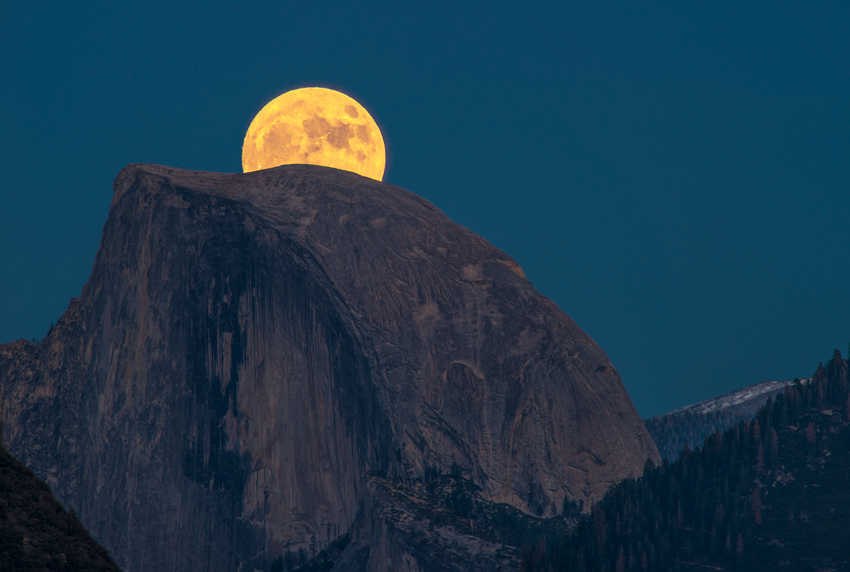 Yosemite National Park Tunnel View Yosemite Valley Half Dome El Capitan Moon Moonrise Bridalveil Falls California Fine Art Landscape Photography Mark Lilly