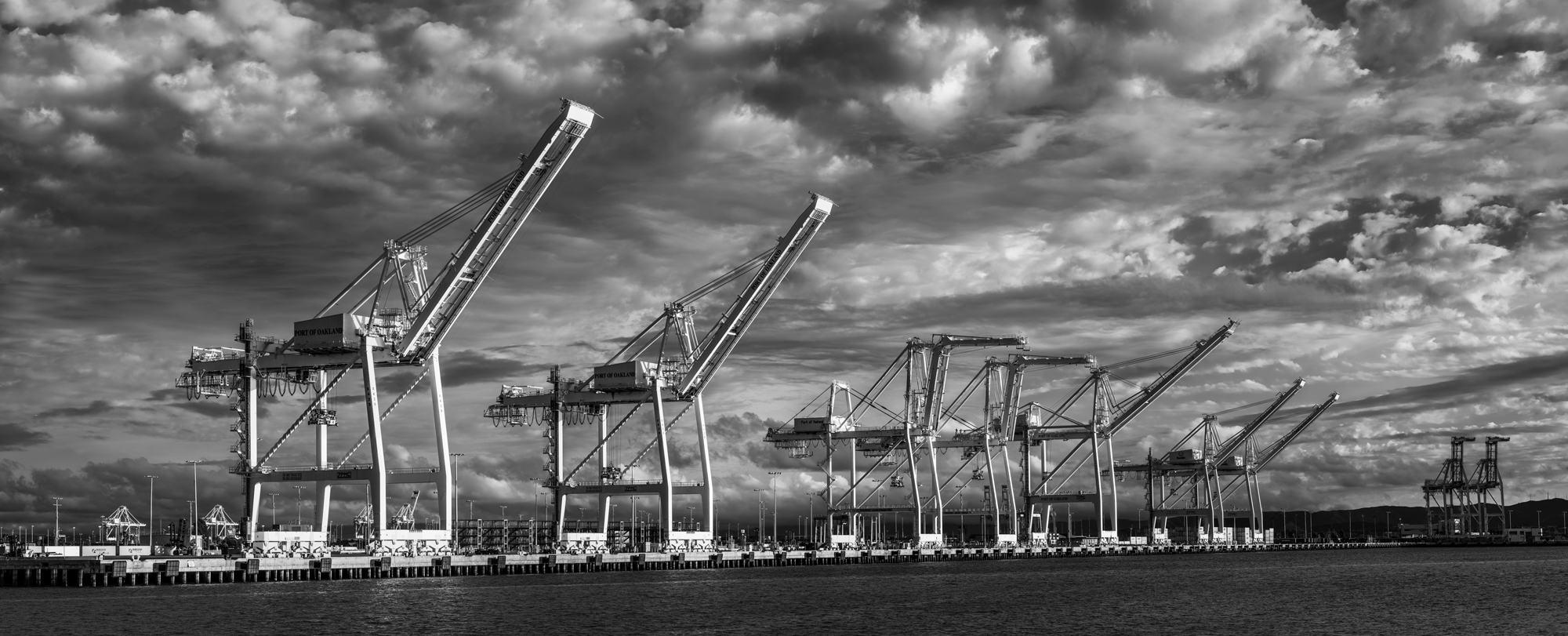 Port of Oakland Cranes Container Shop Alameda Panorama Mark Lilly Fine Art Photography