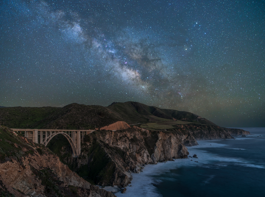 Bixby Bridge Milky Way Big Sur Carmel Monterey County Highway 1 Fine Art Landscape Photography Mark Lilly