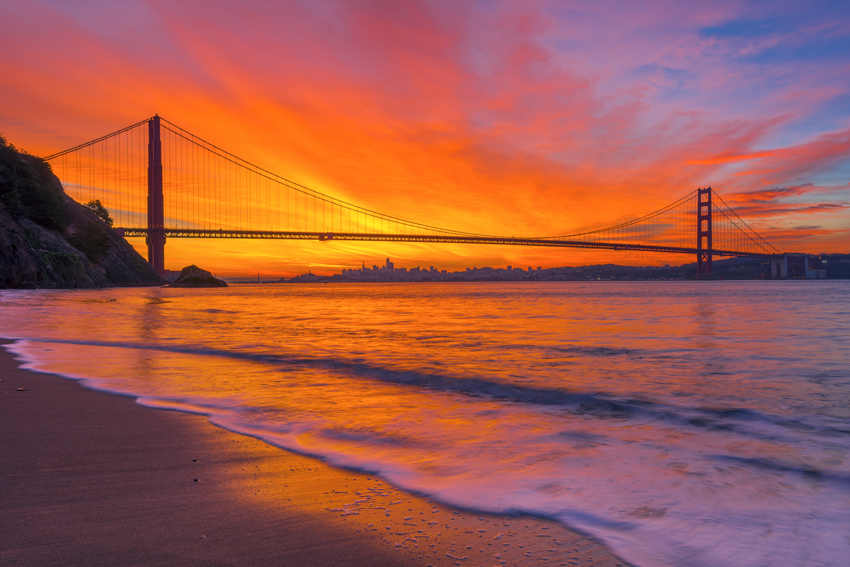 Marin Headlands Golden Gate Bridge San Francisco Bay Area California Fine Fog Art Landscape Photography Mark Lilly