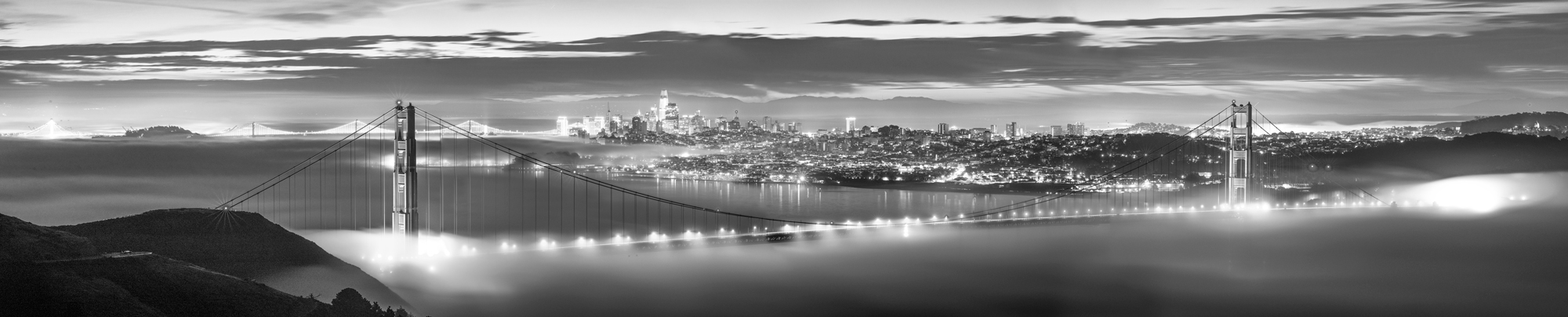 Oakland San Francisco Bay Bridge Bay Area California Panorama Fine Art Landscape Photography Mark Lilly