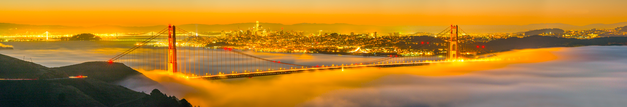 Marin Headlands San Francisco Bay Area California Fog Fine Art Landscape Photography Mark Lilly Panorama