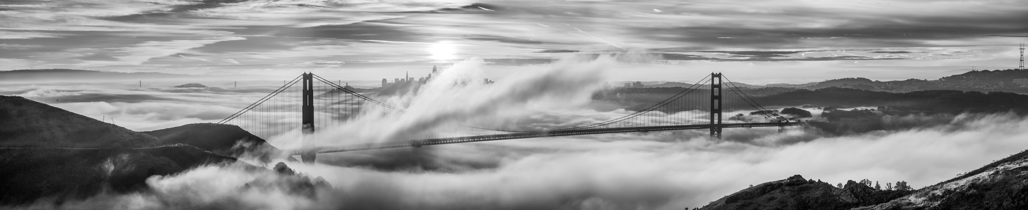 Oakland San Francisco Bay Bridge Sausalito Bay Area California Panorama Fine Art Landscape Photography Mark Lilly