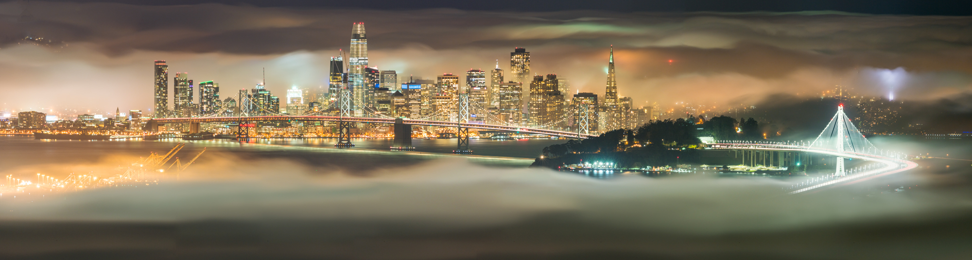 Oakland Hills San Francisco East Bay Fog Bay Bridge Grizzly Peak Skyline Drive Panorama Fine Art Landscape Photography Mark Lilly