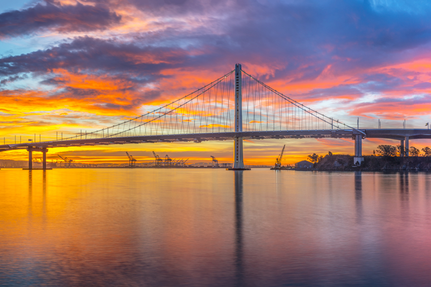 Oakland San Francisco Bay Bridge Embarcadero Sunrise Bay Area California Fine Art Landscape Photography Mark Lilly