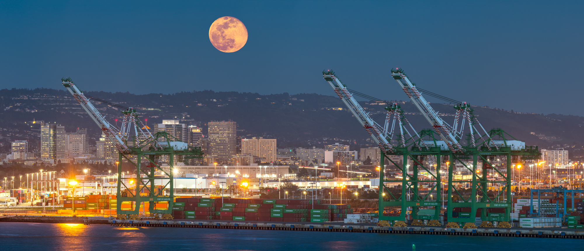 Mount Diablo Full Moonrise Alamo Walnut Creek Contra Costa County Panorama Fine Art Landscape Photography Mark Lilly