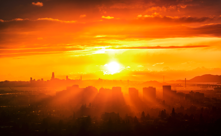 Oakland San Francisco Bay Bridge Embarcadero Sunrise Bay Area California Fine Art Landscape Photography Mark Lilly