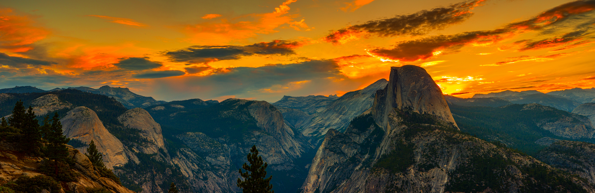 Yosemite National Park Yosemite Glacier Point Half Dome Milky Way Panorama Fine Art Landscape Photography Mark Lilly