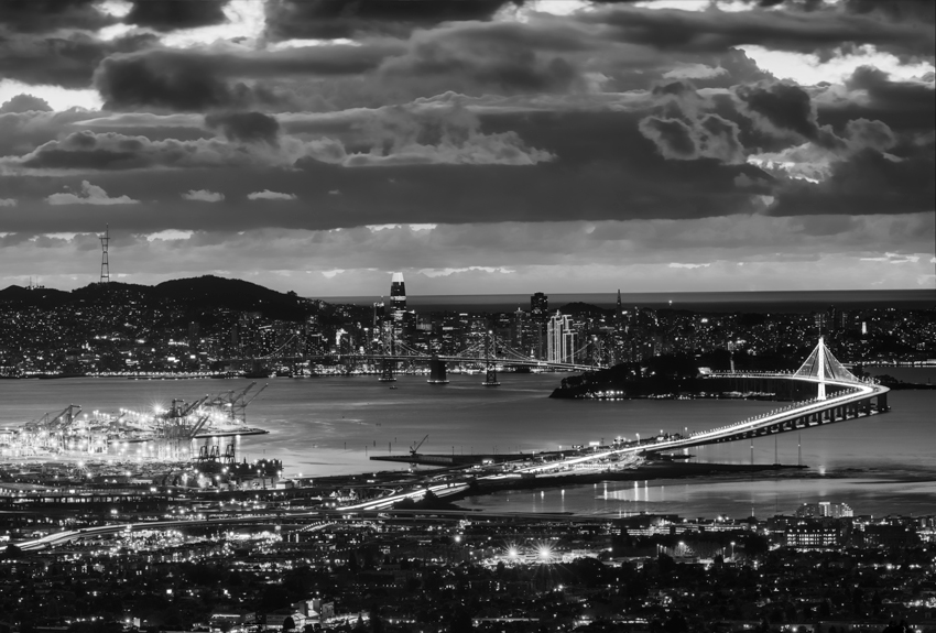San Francisco Bay Area California Coit Tower Telegraph Hill Full Moon Crissy Field Fine Art Landscape Photography Mark Lilly