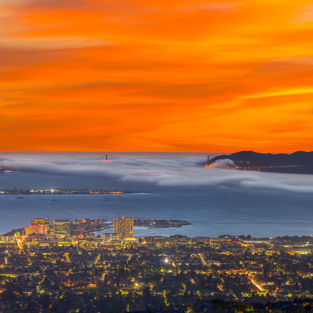 San Francisco Bay Area California Coit Tower Telegraph Hill Full Moon Crissy Field Fine Art Landscape Photography Mark Lilly