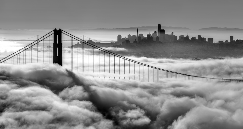 Oakland Hills San Francisco East Bay Fog Bay Bridge Emeryville Berkeley Grizzly Peak Fine Art Landscape Photography Mark Lilly