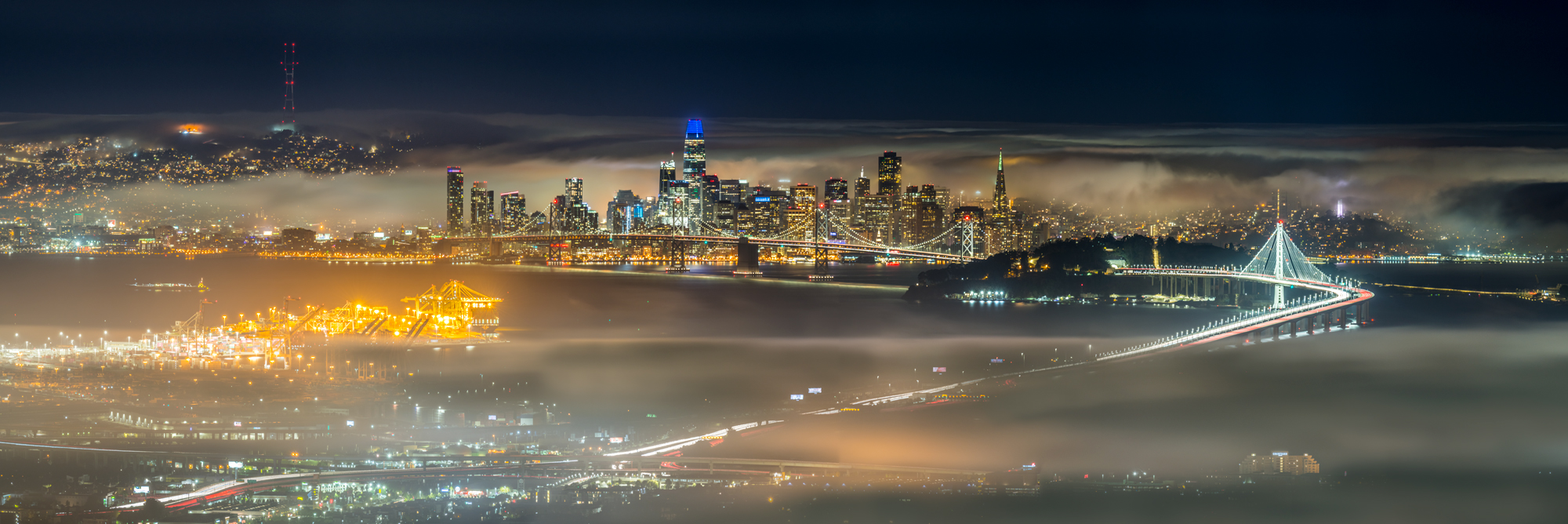Marin Headlands San Francisco Bay Area California Fog Fine Art Landscape Photography Mark Lilly Panorama